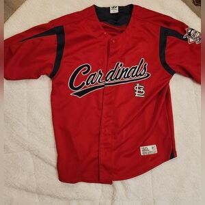 St. Louis Cardinals Dynasty MLB button-up baseball jersey Size LARGE
